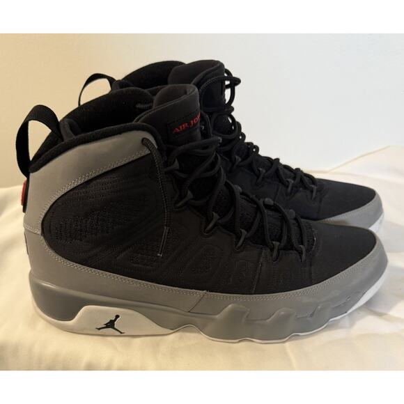 Air Jordan 9 Retro Charcoal Black Grey Red Men’s Size 11.5 Excellent No Box - Picture 1 of 9